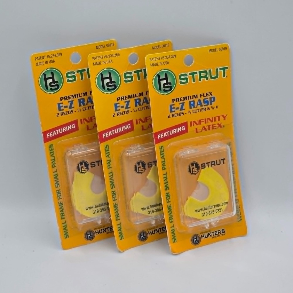 Hunter Specialties Premium Flex Diaphragm E-Z Rasp Mouth Calls 06919 3Pk Hunting